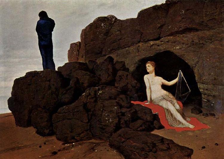 Arnold Bocklin Odysseus und Kalypso oil painting image